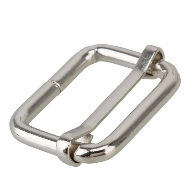 OULII 20pcs Tri-glides Slide Buckles Adjustable Strap Slider For Sports Equipment Silver Iron Women