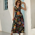 thumbnail image 5 of Mexican Black Pattern Sleeveless Dress Summer Women Clothes Dress for Pregnant Women Dresses, 5 of 9