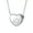 Silver-D, variant on Womens C - Plain Script Alphabet A-Z Monogram Heart Pendant Necklace Sterling Silver