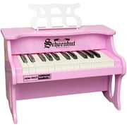 Schoenhut Tabletop Digital Piano - Digital Kids Piano Keyboard with 25 Keys and Music Stand - Pink Learn to Play Piano - Baby Grand Piano Develops Brain Memory - Grand Piano for Kids and Toddlers