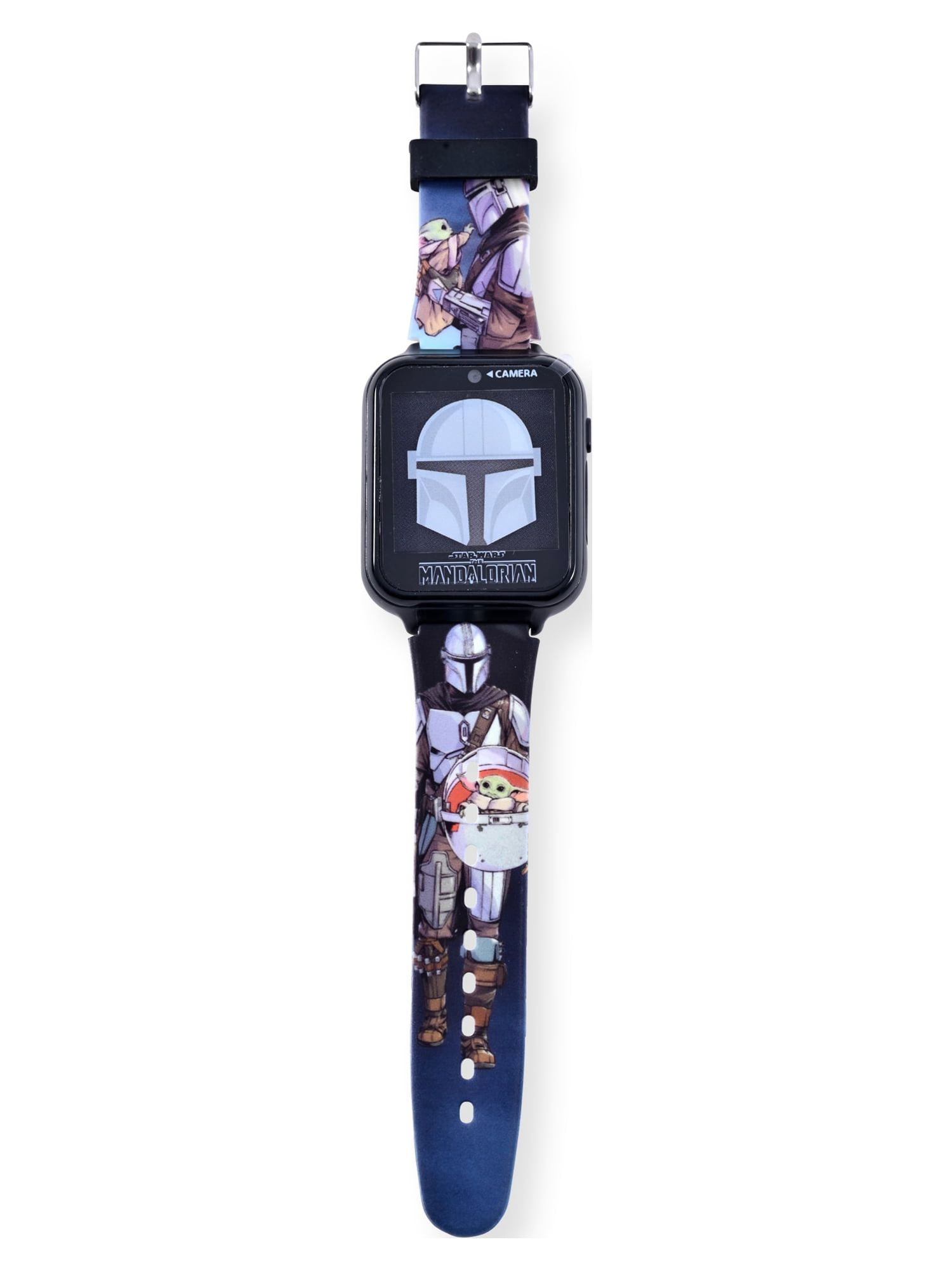 Star Wars "Mandalorian" Unisex Child Interactive Smart Watch Silicone Strap 40mm Grey (MNL4137WMC)