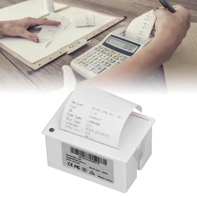 Micro Thermal Printer, Embedded Thermal Receipt Printer 58mm Print Width 5-9V 203dpi Resolution for Testing Instruments