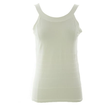 August Silk Women's Petite Back Cut-Out Ribbed Tank