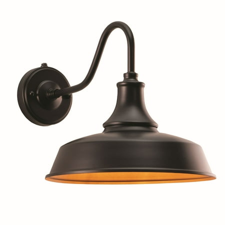 

Vaxcel Dorado 1 Light Dusk to Dawn Bronze Gold Farmhouse Barn Dome Outdoor Wall Lantern