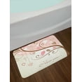 thumbnail image 2 of Love Bath Mat, Birds on Branch Abstract Heart Shapes Nature Environment Ornate Romance Print, Non-Slip Plush Mat Bathroom Kitchen Laundry Room Decor, 29.5 X 17.5 Inches, Blush Brown Beige, Ambesonne, 2 of 2