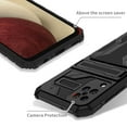 thumbnail image 4 of for Samsung Galaxy A12 5G Wallet Case, with Credit Card Holder Stand Kickstand Slim Rugged Shockproof Heavy Duty Defender Armor Military Grade Protective Case for Samsung Galaxy A12 5G,Black, 4 of 9
