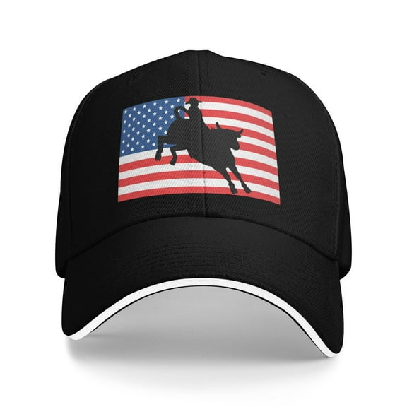 Bull Rider Flag Unisex Adult Baseball Caps Adjustable Casquette Dad Hat Sandwich Cap Outdoors Headwear