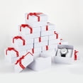 thumbnail image 7 of 12pcs 12 pcs Watch box with Pillow 3.23x3.46x2.19 Inch Wristwatch Gift Case box Bowknot Square Cardboard Watch boxes for Watch Jewelry Presents Bracelets Wrist-Cuff White, 7 of 7