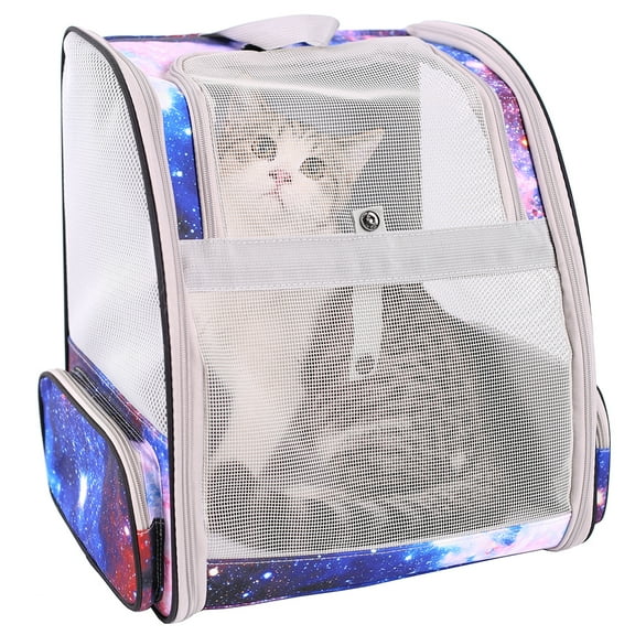 Back Expandable Cat Backpack Carrier, Fit up to 12 lbs, Space Capsule Bubble Window Pet Carrier Backpack for Cat and Small Puppy