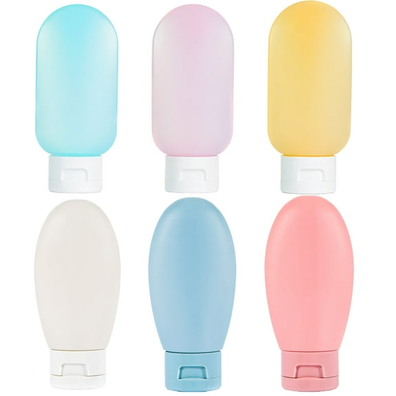 RAGUPEL 6 Pcs Travel Size Toiletries,Quick Refill Travel Size Bottles,Leak-Proof Eco-Conscious Travel Toiletry Bottles,Combination2