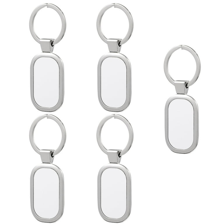 Wholesale BENECREAT 4Sets 4 Shapes Sublimation Blanks Keychains Zinc Alloy Bottle  Opener Blank Key Rings 