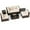 Mix Brown+Off-White, variant on Costway 7 PCS Patio Furniture Set 40,000 BTU Gas Fire Pit Table Propane Tank Cover Table Mix Brown + Black