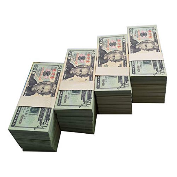 movie prop money full print 2 sided copy play money 100 pcs 20 dollar bill for movie teaching and birthday party walmart com