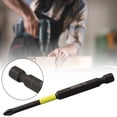 thumbnail image 2 of BTOER 1pc Non-Slip Cross Screwdriver Bit Magnetic Batch Head Im-pact Strong Cross PH2 High Hardness Screw Driver Bits Power Tools, 2 of 9