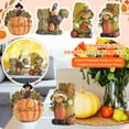 thumbnail image 3 of Harvest Scarecrow Figurine with Wheat and Pumpkin – Autumn Fall Tabletop Decoration for Home, Office, or Thanksgiving Display, 3 of 3