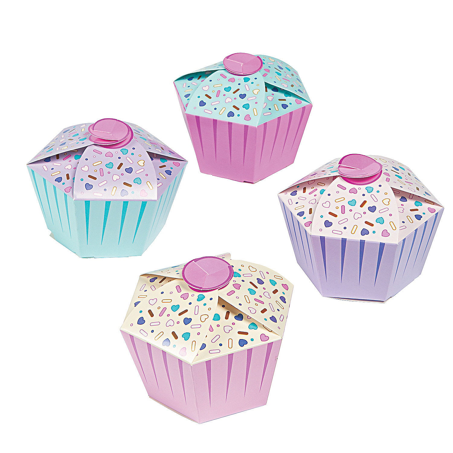 SMALL Purple Treat Boxes Wedding Confetti Favour Loot Gift Party Cupcake Box 