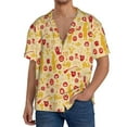 thumbnail image 3 of Xecao offers the Halloween Elements for Men's Casual Short-sleeved Shirt, a button-up collared shirt with a pocket, perfect for beach vacations and yacht travel in the Small size., 3 of 7