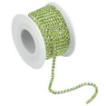 thumbnail image 1 of Unique Bargains 11 Yards Crystal Rhinestone Chain, 3mm Sew on Close Claw Chain Trim, Silver Bottom, Light Green, 1 of 7