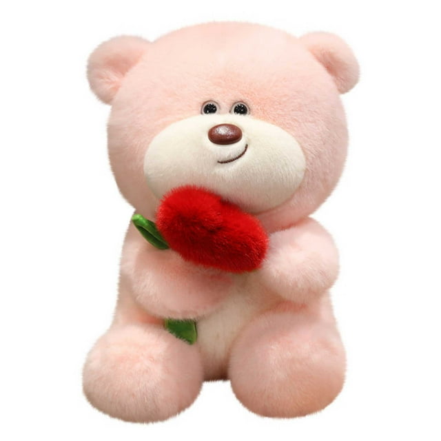 GFHFHITJ Valentine's Peluche de la Saint-Valentin Ours Rose Poupée de Confession Jouet pour Enfants et Ensemble de Roses
