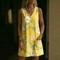 thumbnail image 4 of WAGUTH Women's Floral Print Mini Dresses Sleeveless V-Neck Shift Dress Boho Casual Summer Everyday & Beach Sundress with Side Pockets, 4 of 6