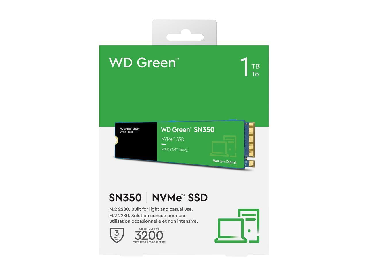 Western Digital 1TB WD Green SN350 NVMe SSD, QLC Internal M.2 2280