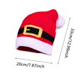 thumbnail image 4 of Ticikt Adult Knit Santa Hat, Winter Warm Christmas Beanie with Pom Pom, Holiday Decor Headwear, 4 of 5