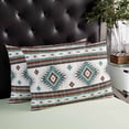 thumbnail image 4 of Turquoise Brown Throw Pillow Cover 20 x 30 Inch Decorative Pillow Cover Southwestern Stripe Western Rustic Aztec Lumbar Pillowcase Seasonal Rectangle Cushion Case for Couch Sofa Bed Living Room, 4 of 7