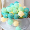 thumbnail image 1 of EIMELI  Led Cotton Ball String Lights Christmas Remote Control Lights String Girls Bedroom Room Decoration Lights String, 1 of 8