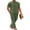 Army Green, variant on Men Linen Sets Outfits 2 Piece Casual Henley Shirts Casual Yoga Pants Set Hawaiian Beach Outfit