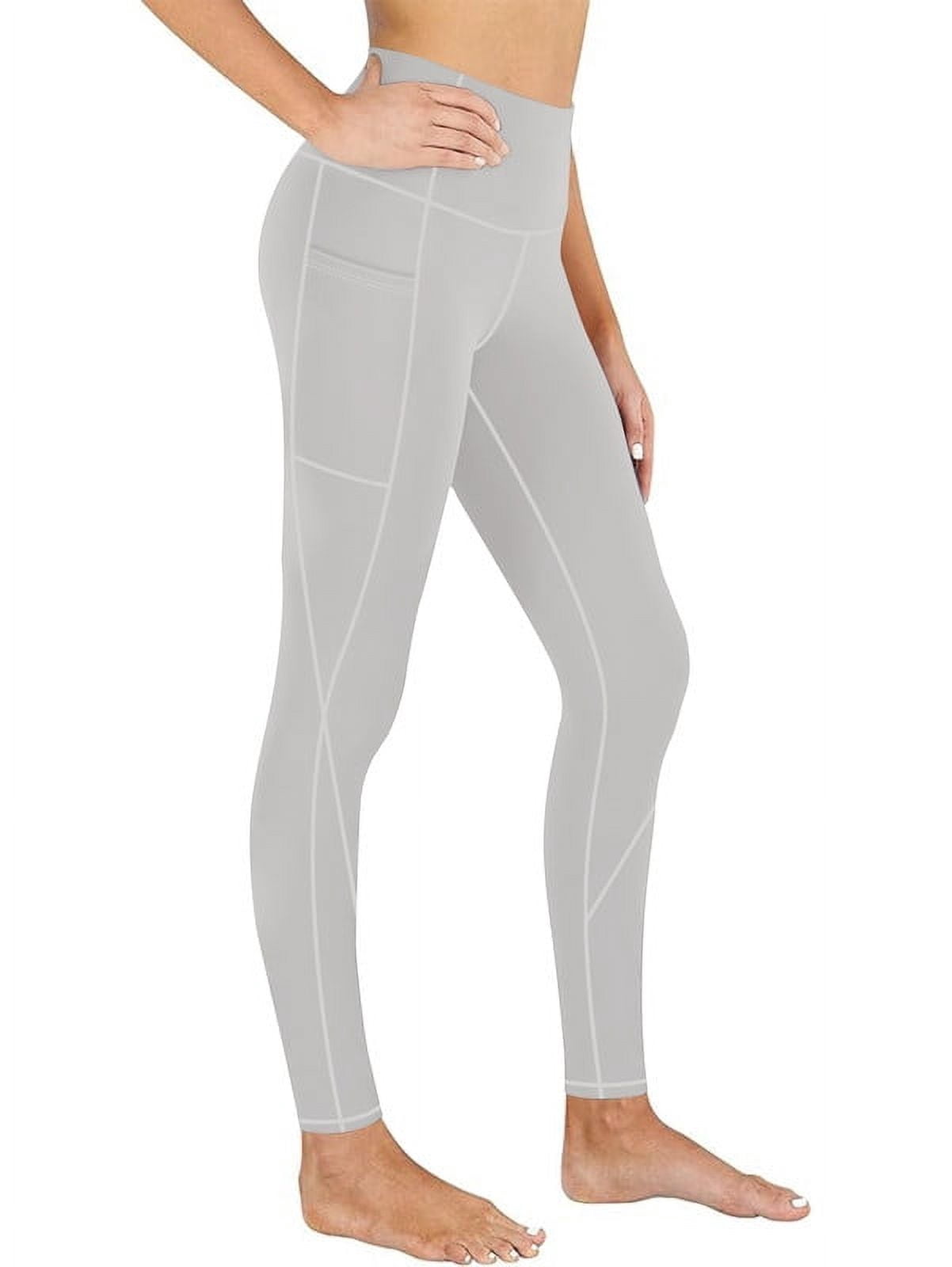 Funidos Women's High Waisted Yoga Pants with X-Band Side Pockets Tummy Control Workout Leggings for gym running