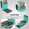 thumbnail image 7 of Allytech Case for Samsung Galaxy Z Flip5, [Large Capacity] Wallet Case with Card Slots & Zipper Pocket, Premium PU Leather Metal Snap Kickstand Shockproof Case with Shoulder Strap, Mint, 7 of 7