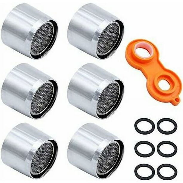 piezas de repuesto para grifo aireador M22 Inox, filtro para grifo de cocina y baño, boquillas para grifo de ahorro de agua, boquilla de rosca hembra con juntas de goma y llave aireadora