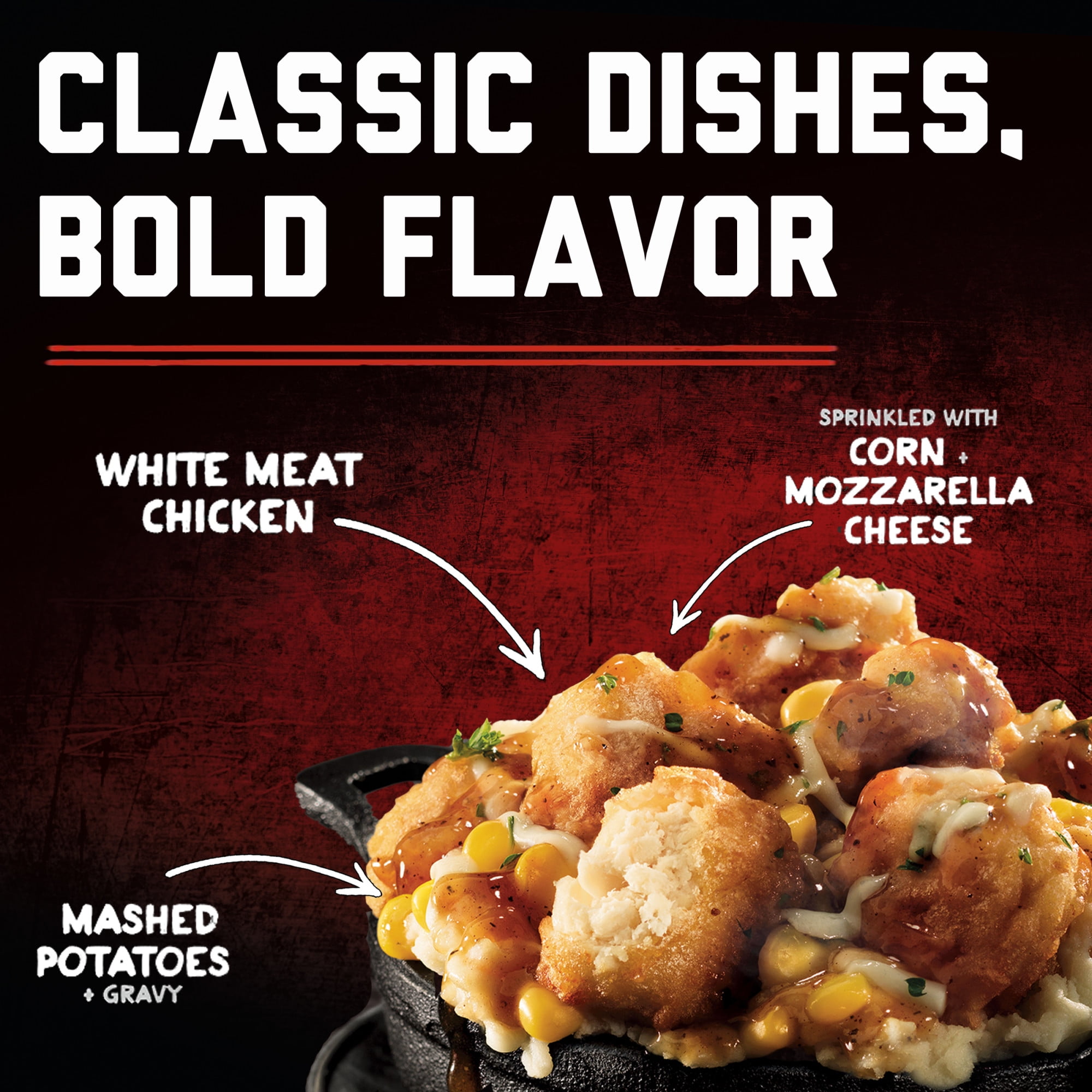 Banquet MEGA Bowls Country Fried Chicken, 16g Protein, Frozen Meal, 14 oz.