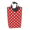 thumbnail image 2 of Picia Red Polka Dot Laundry Basket With Handles Laundry Hamper Toys Storage Organizer Foldable Bucket Washing Bin Dirty Clothes Bag For Home Bathroom Bedroom Dorm, 2 of 6