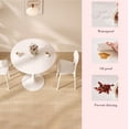 thumbnail image 3 of Miniyam 31.5" Round Dining Table for 2-4, Small Modern Kitchen Table with White Pedestal Base, 3 of 7