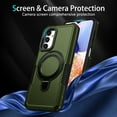 thumbnail image 4 of TECH CIRCLE Case for Galaxy A03S, Premium Plastic/TPU Hard Case with Sturdy View Kickstand Military Drop Shockproof Protective Rugged Slim Back Cover Shell for Galaxy A03S 6.5" 2021,Darkgreen, 4 of 8