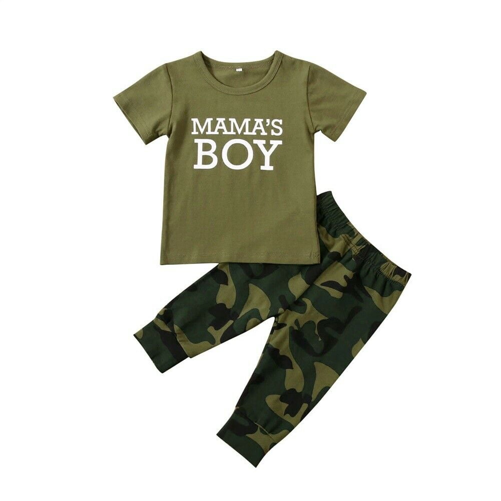 2PC Baby Boy Kids Toddler Long Sleeve Top+Pants Set Cotton Clothes 3-6-9-12-18M 