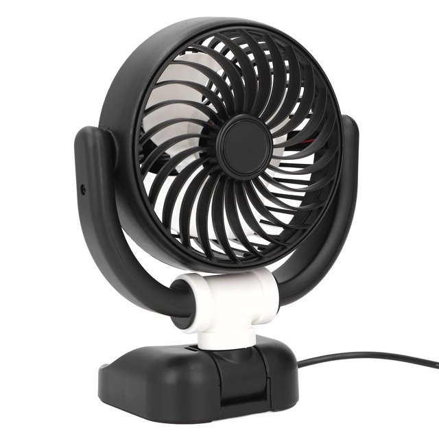 Ventilador Para Salpicadero De Coche, Ventilador USB Giratorio De 360 grados, Cabezal único, Enfriamiento Rápido, 2 Velocidades, DC5V, Funcionamiento Silencioso, Potente