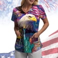 thumbnail image 2 of UngA 250 Anniversary USA Shirt Women USA 250th Anniversary Shirt Patriotic American Flag Eagle Tops 1776-2026 Gifts Womens T-Shirts (Watermelon Red,S), 2 of 7