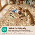 thumbnail image 4 of Design&I 8'x10' Washable Area Rug Sleek Flatweave Pet Friendly Vintage Orange Distressed Scroll Border Traditional Patterned Hippie Flowing for King Size Bedroom, Under Bed, 4 of 7