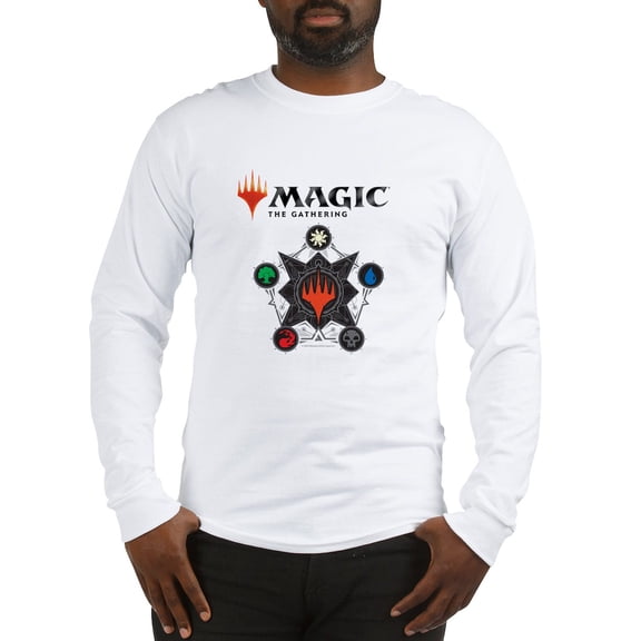 CafePress - Magic Mana Symbols Long Sleeve T Shirt - Unisex Cotton Long Sleeve T-Shirt