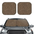 thumbnail image 6 of Lsque Brown Leopard 2 PCS Windshield Sun Shade | CarFoldable Window Covers | Car Accessories Reflect UV for Universal Cars SUV Truck | Medium, 6 of 7