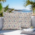 thumbnail image 5 of Waterproof Throw Pillow Covers Set of 2, 26x26 Inch Pink Blue Hydrangea Decorative Pillowcases Outdoor Pillow Slip Cushion Covers Set for Couch Tent Spring Summer Botanical Flowers, 5 of 7