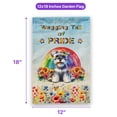 thumbnail image 5 of Wagging Tail Schnauzer Celebrates Rainbow Pride Month LGBT LGBTQ+ Garden Flag 12x18in Double Sided Miniature Schnauzer Dog Lover Outdoor Decor - 01003, 5 of 5