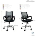 thumbnail image 3 of Silla Oficina ejecutiva reclinable I SEATING con Soporte Lumbar Malla antitranspirante Base Cromada Black Jack CR, 3 of 8