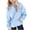 Blue, variant on Posijego Girls Cute Hoodies Bow Print Valentine's Day Pullover Hooded Sweatshirts Long Sleeve Tops with Pocket