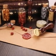 thumbnail image 2 of Cuadros Decorativos Sello de cera de sellado de metal con mango de madera antiguo Cera de sello con patrón de plantas (028) DQrwqpou Nuevos Originales, 2 of 6