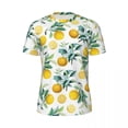 thumbnail image 4 of T Shirt For Men Oranges Pattern Gym Beach Green Leaf Fruit Print Retro T-Shirts Novelty Tshirt For M, 4 of 7