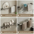 thumbnail image 3 of Aiteng 2Pcs 16in Self Adhesive Towel Rack for Bathroom Wall Mounted Towel Holder Storage Rack Bathroom Single Pole Towel Rod, 3 of 7