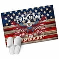 thumbnail image 2 of Independence Day Washable Area Rug 2 x 3 ft American 250 Years of Freedom Bald Eagle Wood Grain, Soft Non Slip Rugs Stain Repellent Indoor Felt Carpet for Living Dining Room Bedroom Home Office, 2 of 9